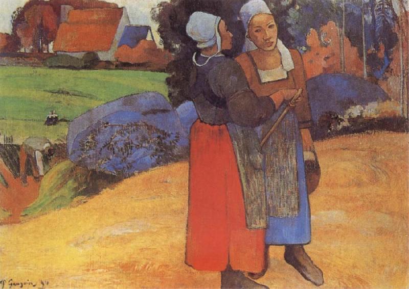 Paul Gauguin Breton Peasants oil painting image